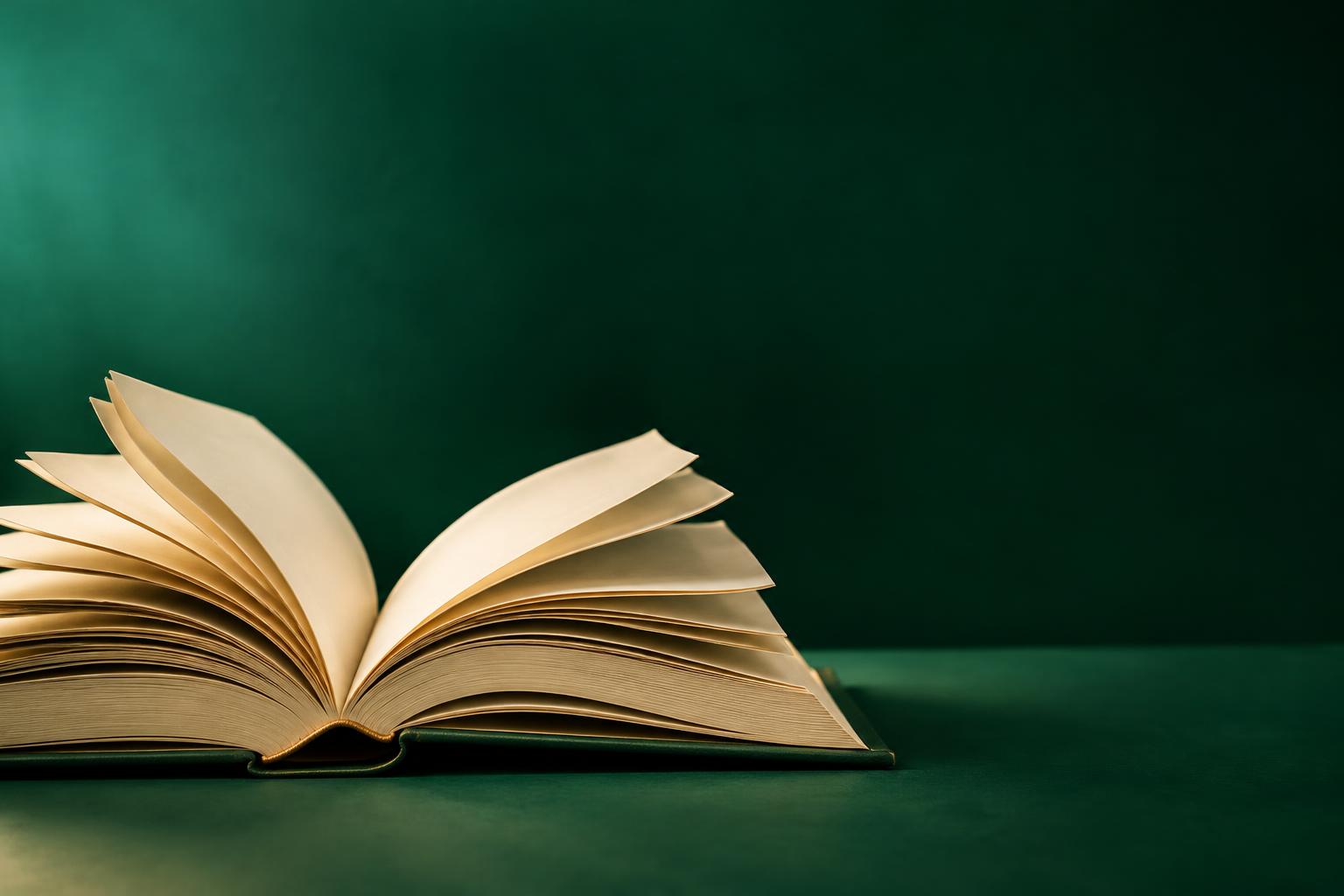 كتاب مفتوح بصفحات تتفتح نحو المعرفة